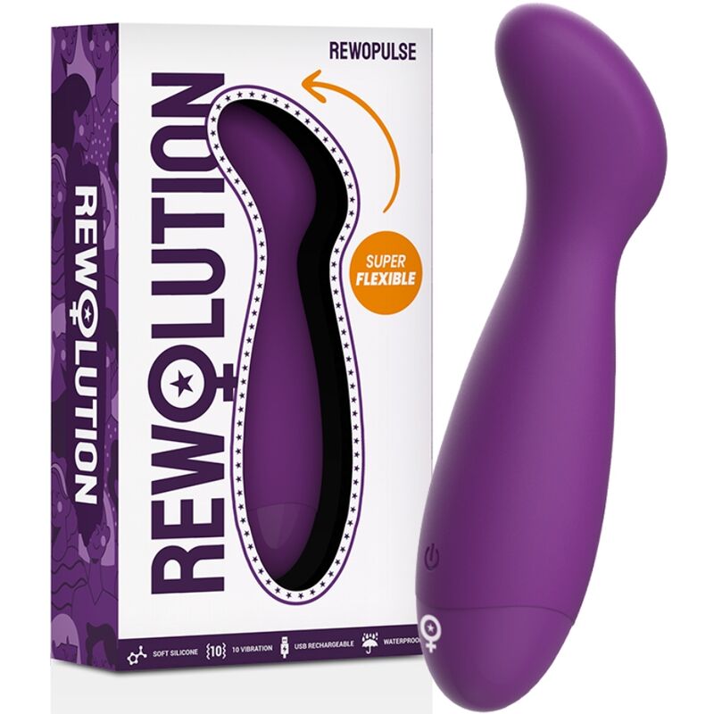 Imagen del artículo erótico REWOLUTION - REWOPULSE VIBRADOR FLEXIBLE ESTIMULADOR PUNTO G de REWOLUTION en la sección JUGUETES BIENESTAR |Juguetes para Mujeres|Estimuladores|Para Clítoris de Millenial Sexshop.