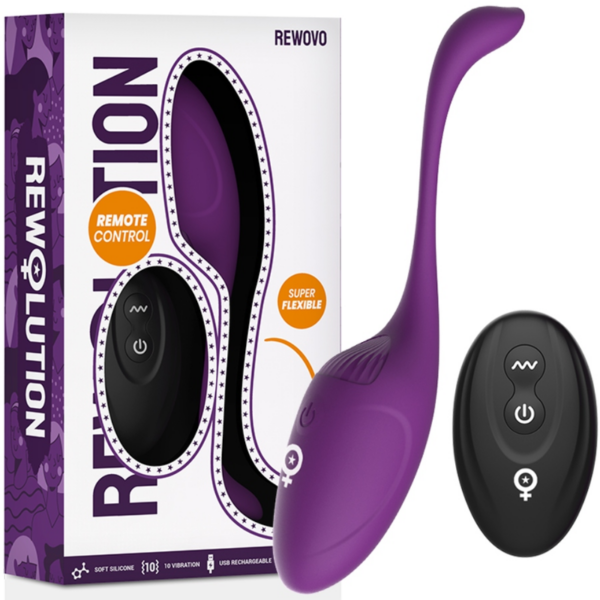 Imagen del artículo erótico REWOLUTION - REWOVO HUEVO VIBRADOR CONTROL REMOTO de REWOLUTION en la sección JUGUETES BIENESTAR |Vibradores|Vibradores control remoto de Millenial Sexshop.