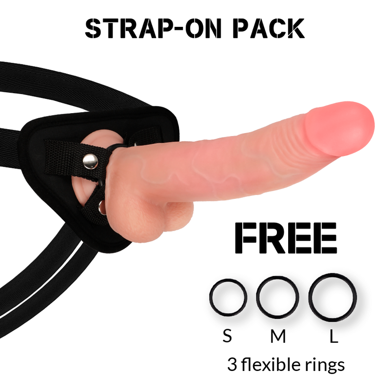 Imagen del artículo erótico ROCKARMY - ARNÉS + DUAL DENSITY LEOPARD DILDO REALISTA 23 CM -O- 4.77 CM de ROCK ARMY en la sección JUGUETES BIENESTAR |Dildos sin Vibración|Penes realisticos de Millenial Sexshop.