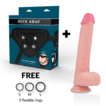 ROCKARMY - ARNÉS + LIQUID SILICONE DILDO PREMIUM KINGCOBRA 24 CM -O- 4.77 CM - Imagen 2