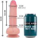 Imagen del artículo erótico ROCKARMY - MUSTANG DILDO REALÍSTICO LIQUID SILICONE 18 CM -O- 4.14 CM de ROCK ARMY en la sección JUGUETES BIENESTAR |Dildos sin Vibración|Penes realisticos de Millenial Sexshop.