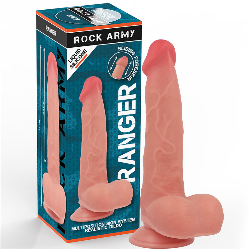 ROCKARMY - RANGER DILDO REALISTA DUAL DENSITY LIQUID SILICONE 22 CM -O- 3.6 CM-MillenialSexshop-ROCK ARMY Imagen del artículo erótico ROCKARMY - RANGER DILDO REALISTA DUAL DENSITY LIQUID SILICONE 22 CM -O- 3.6 CM de ROCK ARMY en la sección JUGUETES BIENESTAR |Dildos sin Vibración|Penes realisticos de Millenial Sexshop.