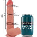 ROCKARMY - RAPTOR DILDO REALISTA DUAL DENSITY LIQUID SILICONE 24 CM -O- 4.4 CM - Imagen 3
