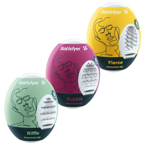 Imagen del artículo erótico SATISFYER - 3 HUEVOS MASTURBADORES RIFFLE