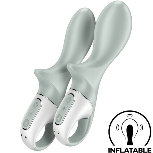 Imagen del artículo erótico SATISFYER - AIR PUMP BOOTY 3 VIBRADOR ANAL INFLABLE VERDE GRIS de SATISFYER VIBRATOR en la sección JUGUETES BIENESTAR |Vibradores de Millenial Sexshop.