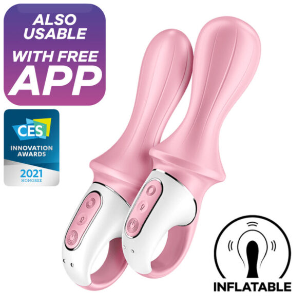 Imagen del artículo erótico SATISFYER - AIR PUMP BOOTY 5+ VIBRADOR ANAL INFLABLE ROSA de SATISFYER CONNECT en la sección JUGUETES BIENESTAR |Vibradores|Vibradores con APP de Millenial Sexshop.