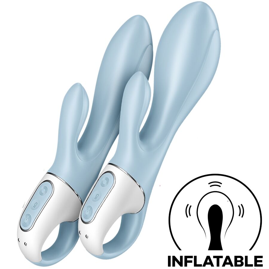 Imagen del artículo erótico SATISFYER - AIR PUMP BUNNY 1 VIBRADOR INFLABLE RABBIT AZUL de SATISFYER VIBRATOR en la sección JUGUETES BIENESTAR |Vibradores|Vibradores Rabbit de Millenial Sexshop.