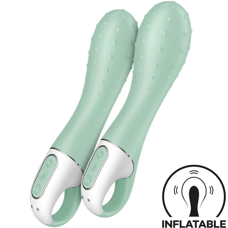 Imagen del artículo erótico SATISFYER - AIR PUMP VIBRADOR 3 INFLABLE PUNTO G MENTA de SATISFYER VIBRATOR en la sección JUGUETES BIENESTAR |Vibradores|Vibradores Punto G de Millenial Sexshop.