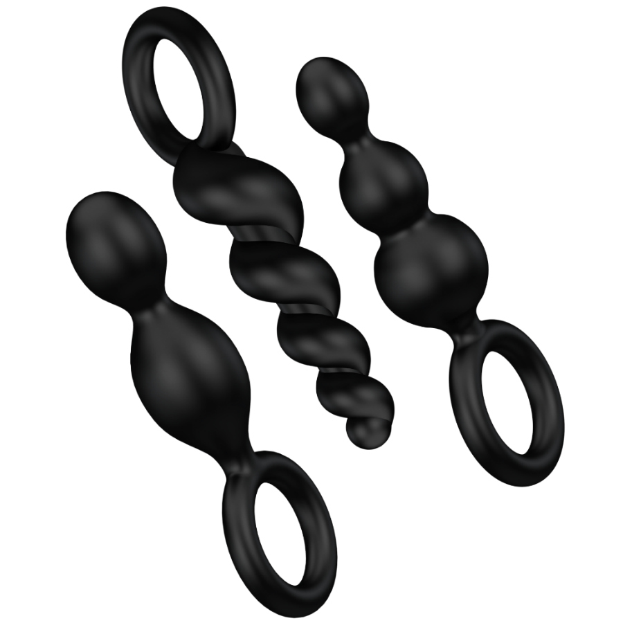 Imagen del artículo erótico SATISFYER - ANAL PLUGS SET 3 PCS NEGRO de SATISFYER PLUGS en la sección JUGUETES BIENESTAR |Anal|Plugs Anales de Millenial Sexshop.