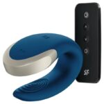Imagen del artículo erótico SATISFYER - APP DOUBLE LOVE VIBRADOR PAREJAS LUXURY AZUL de SATISFYER PARTNER en la sección JUGUETES BIENESTAR |Vibradores|Vibradores control remoto de Millenial Sexshop.