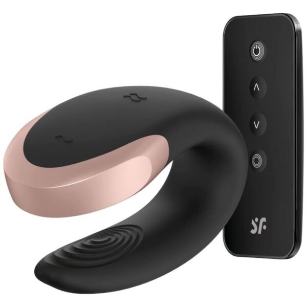 Imagen del artículo erótico SATISFYER - APP DOUBLE LOVE VIBRADOR PAREJAS LUXURY NEGRO de SATISFYER PARTNER en la sección JUGUETES BIENESTAR |Vibradores|Vibradores control remoto de Millenial Sexshop.