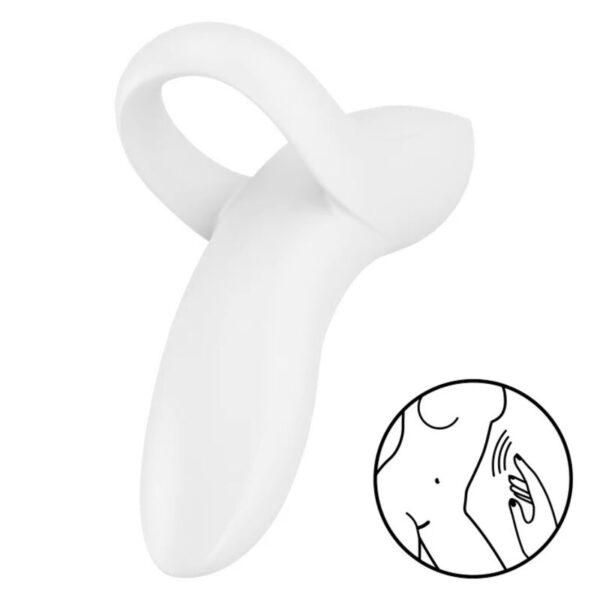 Imagen del artículo erótico SATISFYER - BOLD LOVER DEDAL VIBRADOR BLANCO de SATISFYER VIBRATOR en la sección JUGUETES BIENESTAR |Vibradores|Vibradores Dedo de Millenial Sexshop.