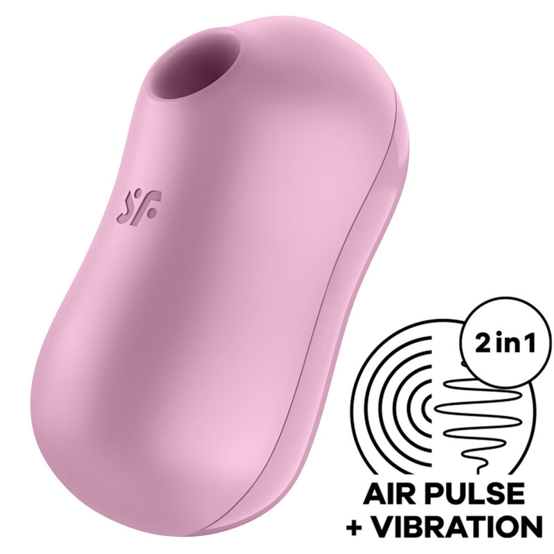 Imagen del artículo erótico SATISFYER - COTTON CANDY ESTIMULADOR Y VIBRADOR LILA de SATISFYER AIR PULSE en la sección JUGUETES BIENESTAR |Juguetes para Mujeres|Estimuladores|Succionadores sin vibración de Millenial Sexshop.