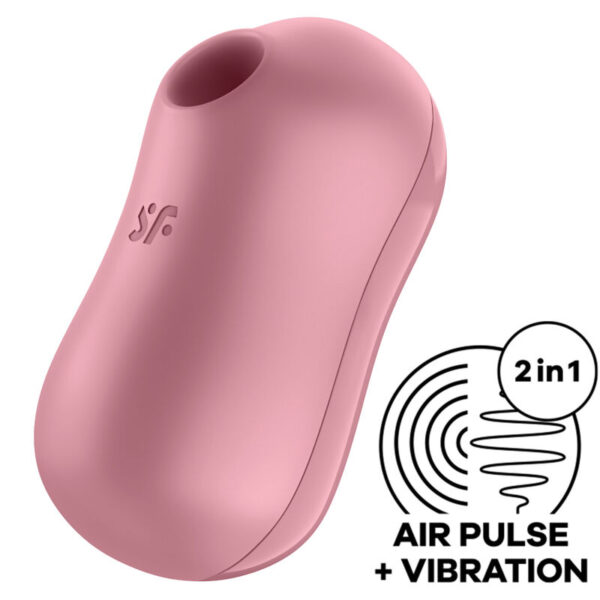 Imagen del artículo erótico SATISFYER - COTTON CANDY ESTIMULADOR Y VIBRADOR ROSA de SATISFYER AIR PULSE en la sección JUGUETES BIENESTAR |Juguetes para Mujeres|Estimuladores|Succionadores sin vibración de Millenial Sexshop.