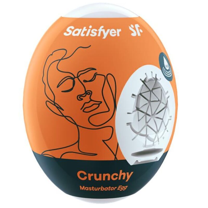 SATISFYER - CRUNCHY HUEVO MASTURBADOR-MillenialSexshop-SATISFYER EGGS Imagen del artículo erótico SATISFYER - CRUNCHY HUEVO MASTURBADOR de SATISFYER EGGS en la sección JUGUETES BIENESTAR |Juguetes para Hombres|Masturbadores varios de Millenial Sexshop.