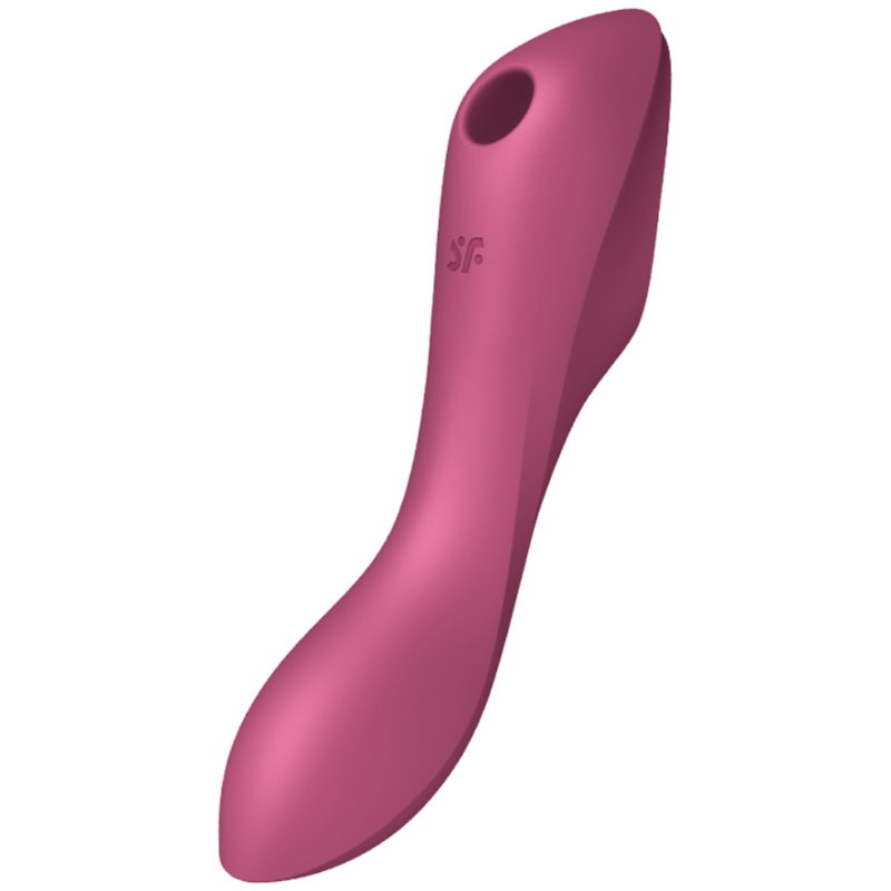 Imagen del artículo erótico SATISFYER - CURVY TRINITY 3 ESTIMULADOR Y VIBRADOR ROJO de SATISFYER AIR PULSE en la sección JUGUETES BIENESTAR |Juguetes para Mujeres|Estimuladores|Succionadores sin vibración de Millenial Sexshop.