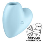 Imagen del artículo erótico SATISFYER - CUTIE HEART ESTIMULADOR Y VIBRADOR AZUL de SATISFYER AIR PULSE en la sección JUGUETES BIENESTAR |Juguetes para Mujeres|Estimuladores|Succionadores sin vibración de Millenial Sexshop.