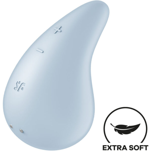 Imagen del artículo erótico SATISFYER - DEW DROP VIBRADOR LAY-ON AZUL de SATISFYER LAYONS en la sección JUGUETES BIENESTAR |Vibradores|Vibradores Lay-on Clítoris de Millenial Sexshop.