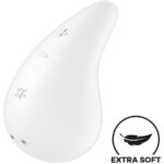 Imagen del artículo erótico SATISFYER - DEW DROP VIBRADOR LAY-ON BLANCO de SATISFYER LAYONS en la sección JUGUETES BIENESTAR |Vibradores|Vibradores Lay-on Clítoris de Millenial Sexshop.