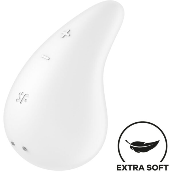 Imagen del artículo erótico SATISFYER - DEW DROP VIBRADOR LAY-ON BLANCO de SATISFYER LAYONS en la sección JUGUETES BIENESTAR |Vibradores|Vibradores Lay-on Clítoris de Millenial Sexshop.