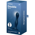 SATISFYER - DOUBLE BALL-R DILDO SILICONA AZUL - Imagen 4