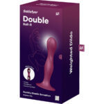 SATISFYER - DOUBLE BALL-R DILDO SILICONA GRANATE - Imagen 4