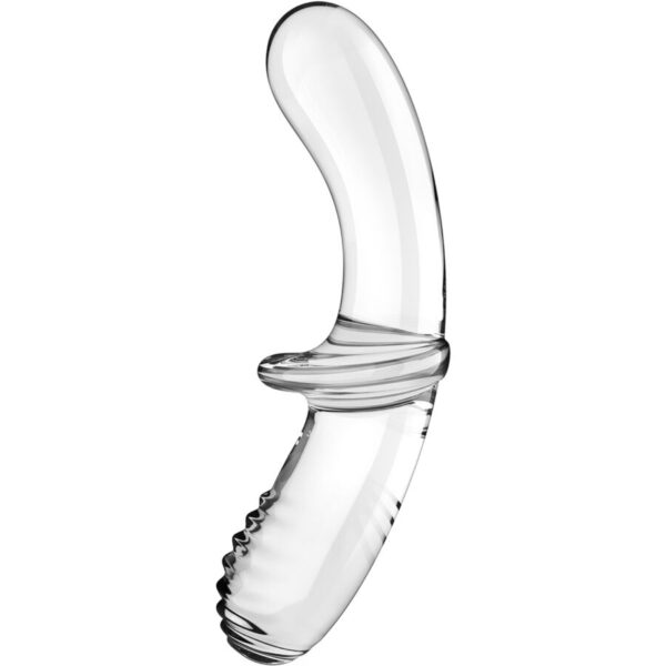 Imagen del artículo erótico SATISFYER - DOUBLE CRYSTAL DILDO TRANSPARENTE de SATISFYER CRYSTAL en la sección JUGUETES BIENESTAR |Dildos sin Vibración de Millenial Sexshop.