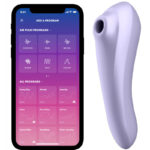Imagen del artículo erótico SATISFYER - DUAL PLEASURE AIR PULSE VIOLETA de SATISFYER CONNECT en la sección JUGUETES BIENESTAR |Vibradores|Vibradores con APP de Millenial Sexshop.