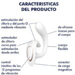 SATISFYER - G FOR GODDESS 1 VIBRADOR RABBIT BLANCO - Imagen 4