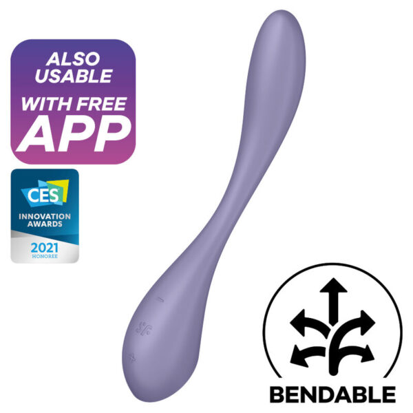 Imagen del artículo erótico SATISFYER - G-SPOT FLEX 5 MULTI VIBRADOR LILA de SATISFYER VIBRATOR en la sección JUGUETES BIENESTAR |Vibradores|Vibradores con APP de Millenial Sexshop.
