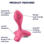 SATISFYER - GAME CHANGER PLUG VIBRADOR ROSA - Imagen 4