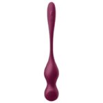 SATISFYER - LOVE BIRDS VARY BOLAS VIBRADORES APP GRATUITA ROJO VINO - Imagen 2