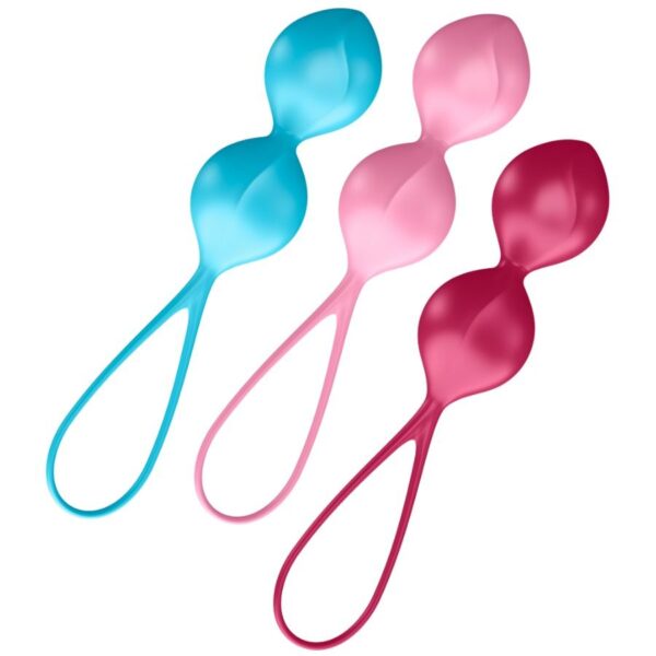 Imagen del artículo erótico SATISFYER - LOVEBALLS TRAINING SET 2 de SATISFYER BALLS en la sección JUGUETES BIENESTAR |Juguetes para Mujeres|Bolas Chinas|Bolas Silicona de Millenial Sexshop.