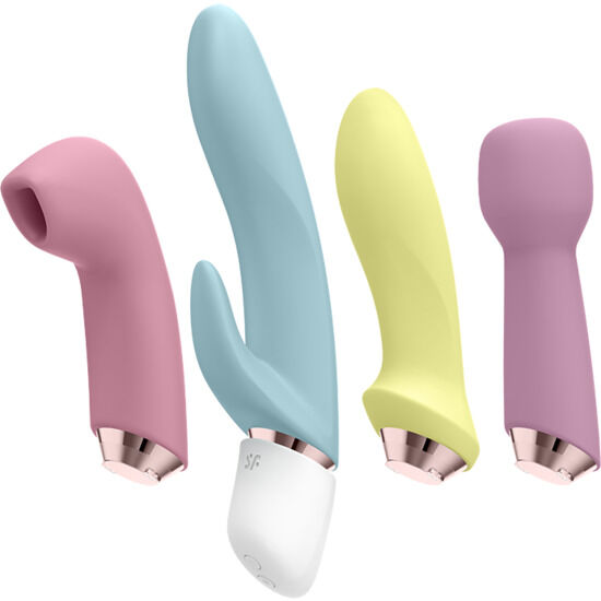 SATISFYER - MARVELOUS FOUR SET VIBRADOR & SUCCIONADOR-MillenialSexshop-SATISFYER VIBRATOR Imagen del artículo erótico SATISFYER - MARVELOUS FOUR SET VIBRADOR & SUCCIONADOR de SATISFYER VIBRATOR en la sección JUGUETES BIENESTAR |Kits juguetes sexuales de Millenial Sexshop.