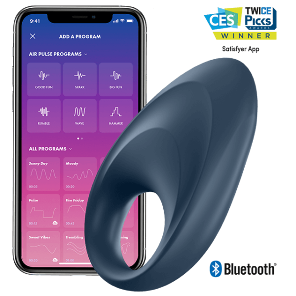 Imagen del artículo erótico SATISFYER - MIGHTY ONE ANILLO VIBRADOR APP de SATISFYER CONNECT en la sección JUGUETES BIENESTAR |Juguetes para Hombres|Accesorios para el pene|Anillos Pene|Anillos con Vibración de Millenial Sexshop.