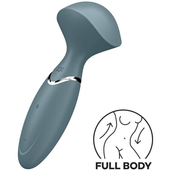 Imagen del artículo erótico SATISFYER - MINI WOND-ER GRIS de SATISFYER WAND en la sección JUGUETES BIENESTAR |Juguetes para Mujeres|Estimuladores|Para Clítoris de Millenial Sexshop.