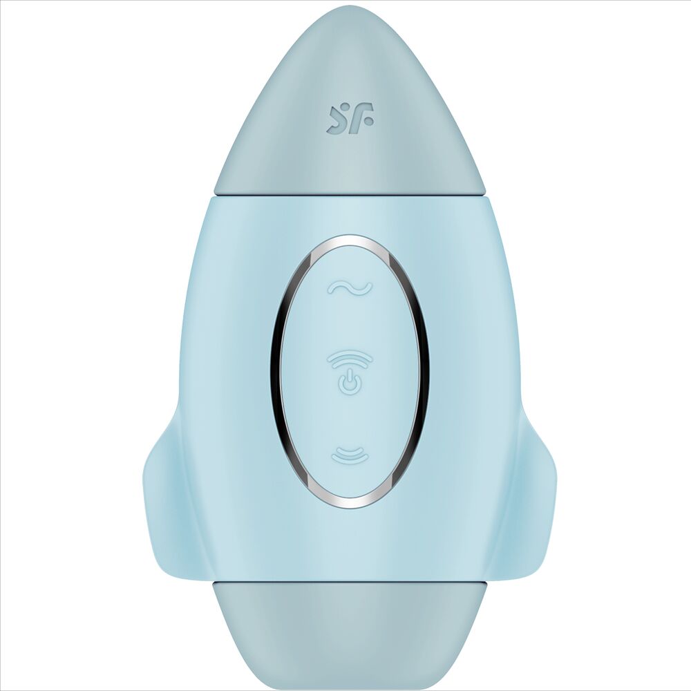 Imagen del artículo erótico SATISFYER - MISSION CONTROL AZUL VIBRADOR PEQUEÑO DE DOBLE IMPULSO de SATISFYER VIBRATOR en la sección JUGUETES BIENESTAR |Vibradores|Mini vibradores de Millenial Sexshop.
