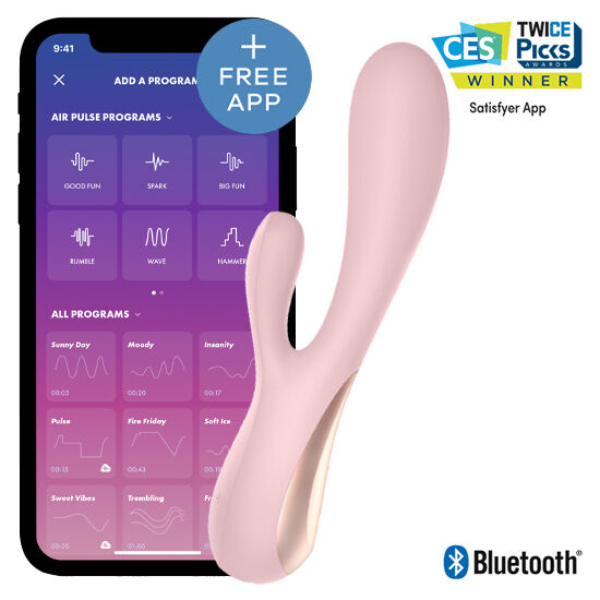 Imagen del artículo erótico SATISFYER - MONO FLEX ROSA CON APP de SATISFYER CONNECT en la sección JUGUETES BIENESTAR |Vibradores|Vibradores con APP de Millenial Sexshop.
