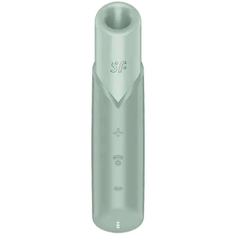 Imagen del artículo erótico SATISFYER - NAUGHTY KISS ESTIMULADOR CLÍTORIS POR ONDAS VERDE AGUA de SATISFYER AIR PULSE en la sección JUGUETES BIENESTAR |Juguetes para Mujeres|Estimuladores|Para Clítoris de Millenial Sexshop.