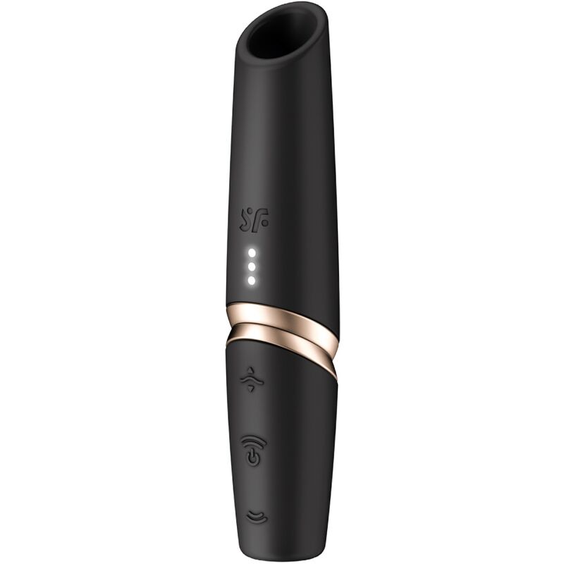 SATISFYER - PERFECT KISS ESTIMULADOR CLÍTORIS POR ONDAS NEGRO / DORADO-MillenialSexshop-SATISFYER AIR PULSE Imagen del artículo erótico SATISFYER - PERFECT KISS ESTIMULADOR CLÍTORIS POR ONDAS NEGRO / DORADO de SATISFYER AIR PULSE en la sección JUGUETES BIENESTAR |Juguetes para Mujeres|Estimuladores|Para Clítoris de Millenial Sexshop.