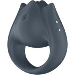 SATISFYER - PERFECT PAIR 2 MULTIVIBRADOR 2 EN 1 ANILLO PARA PENE & ESTIMULADOR DE DEDO GRIS - Imagen 2