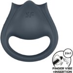 Imagen del artículo erótico SATISFYER - PERFECT PAIR 2 MULTIVIBRADOR 2 EN 1 ANILLO PARA PENE & ESTIMULADOR DE DEDO GRIS de SATISFYER PARTNER en la sección JUGUETES BIENESTAR |Juguetes para Mujeres|Estimuladores|Para Clítoris de Millenial Sexshop.