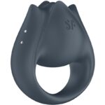 SATISFYER - PERFECT PAIR 2 MULTIVIBRADOR 2 EN 1 ANILLO PARA PENE & ESTIMULADOR DE DEDO GRIS - Imagen 3