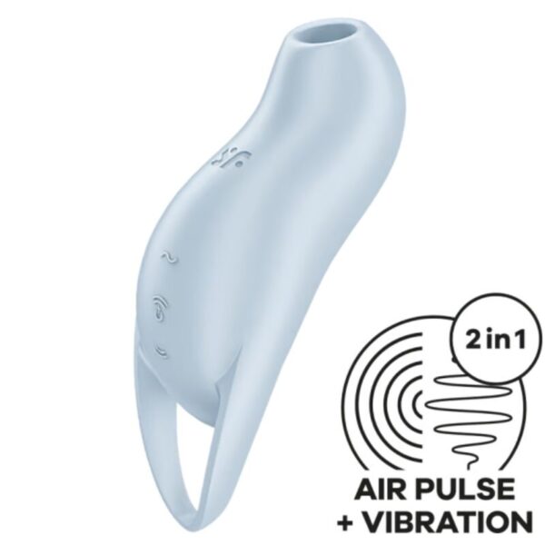 Imagen del artículo erótico SATISFYER - POCKET PRO 1 ESTIMULADOR CLÍTORIS AZUL CLARO de SATISFYER AIR PULSE en la sección JUGUETES BIENESTAR |Juguetes para Mujeres|Estimuladores|Para Clítoris de Millenial Sexshop.