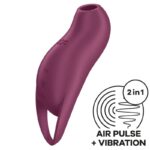 Imagen del artículo erótico SATISFYER - POCKET PRO 1 ESTIMULADOR CLÍTORIS GRANATE de SATISFYER AIR PULSE en la sección JUGUETES BIENESTAR |Juguetes para Mujeres|Estimuladores|Para Clítoris de Millenial Sexshop.