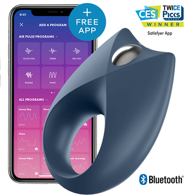 Imagen del artículo erótico SATISFYER - POWERFUL ROYAL ONE ANILLO VIBRADOR APP de SATISFYER CONNECT en la sección JUGUETES BIENESTAR |Juguetes para Hombres|Accesorios para el pene|Anillos Pene|Anillos con Vibración de Millenial Sexshop.
