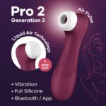 SATISFYER - PRO 2 GENERACIÓN 3 GRANATE BLUETOOTH & APP - Imagen 6