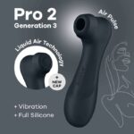 SATISFYER - PRO 2 GENERACIÓN 3 LIQUID AIR TECHNOLOGY NEGRO - Imagen 5