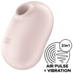 Imagen del artículo erótico SATISFYER - PRO TO GO 2 ESTIMULADOR Y VIBRADOR DOBLE BEIGE de SATISFYER AIR PULSE en la sección JUGUETES BIENESTAR |Juguetes para Mujeres|Estimuladores|Succionadores sin vibración de Millenial Sexshop.