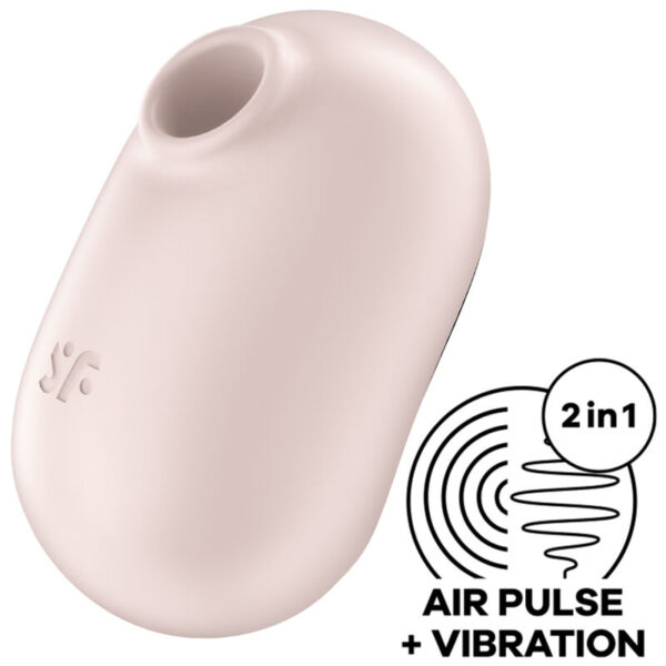Imagen del artículo erótico SATISFYER - PRO TO GO 2 ESTIMULADOR Y VIBRADOR DOBLE BEIGE de SATISFYER AIR PULSE en la sección JUGUETES BIENESTAR |Juguetes para Mujeres|Estimuladores|Succionadores sin vibración de Millenial Sexshop.